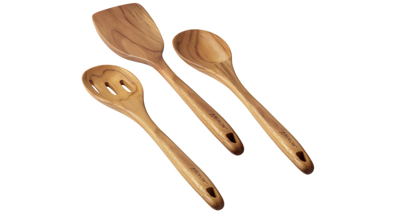 WONDERFUL Kitchen Utensil Set, 13 Pcs with Wooden Handle & Cooking