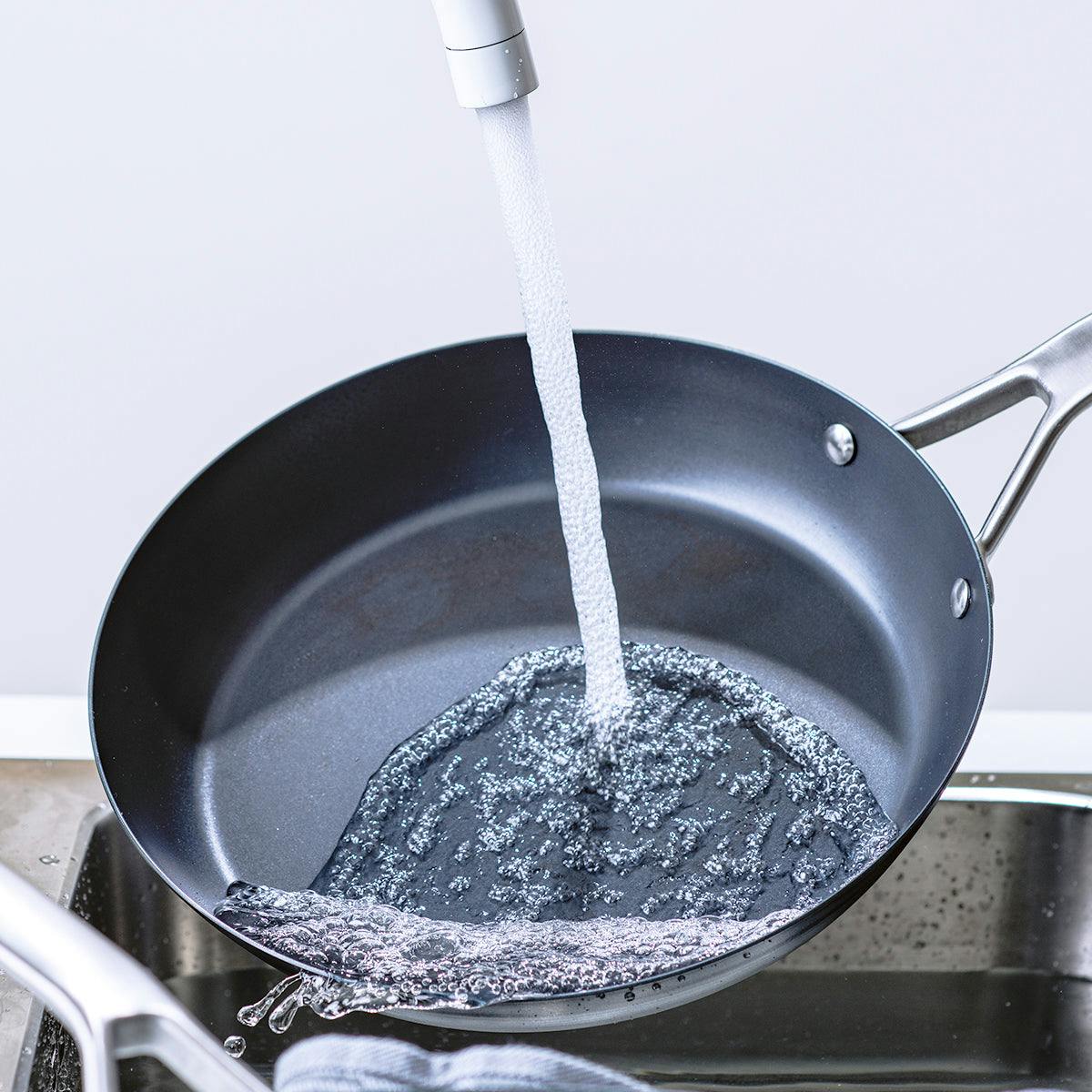 Merten & Storck Pre-Seasoned Carbon Steel Pro Induction 10 Frying Pan  Skillet, Black 