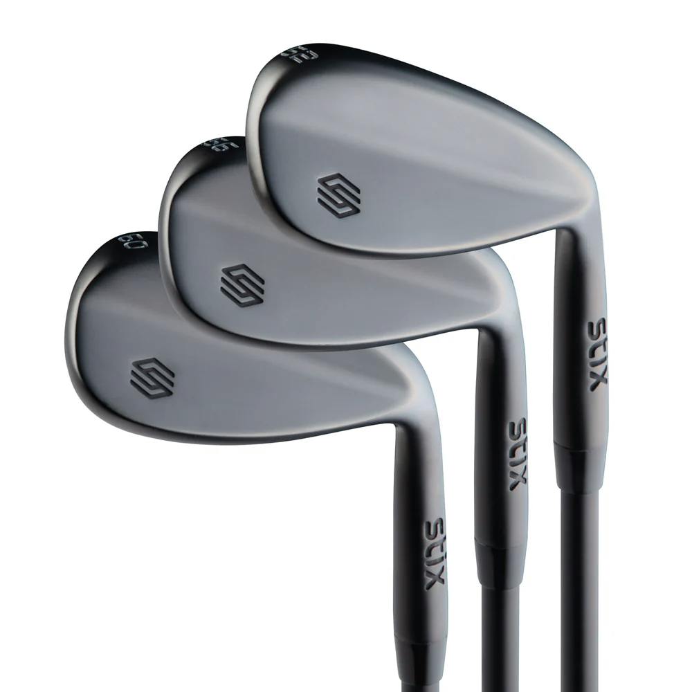 Stix Golf Perform Series 3-Piece Wedge Set (52°, 56°, 60°) · Left Handed · Graphite · Black