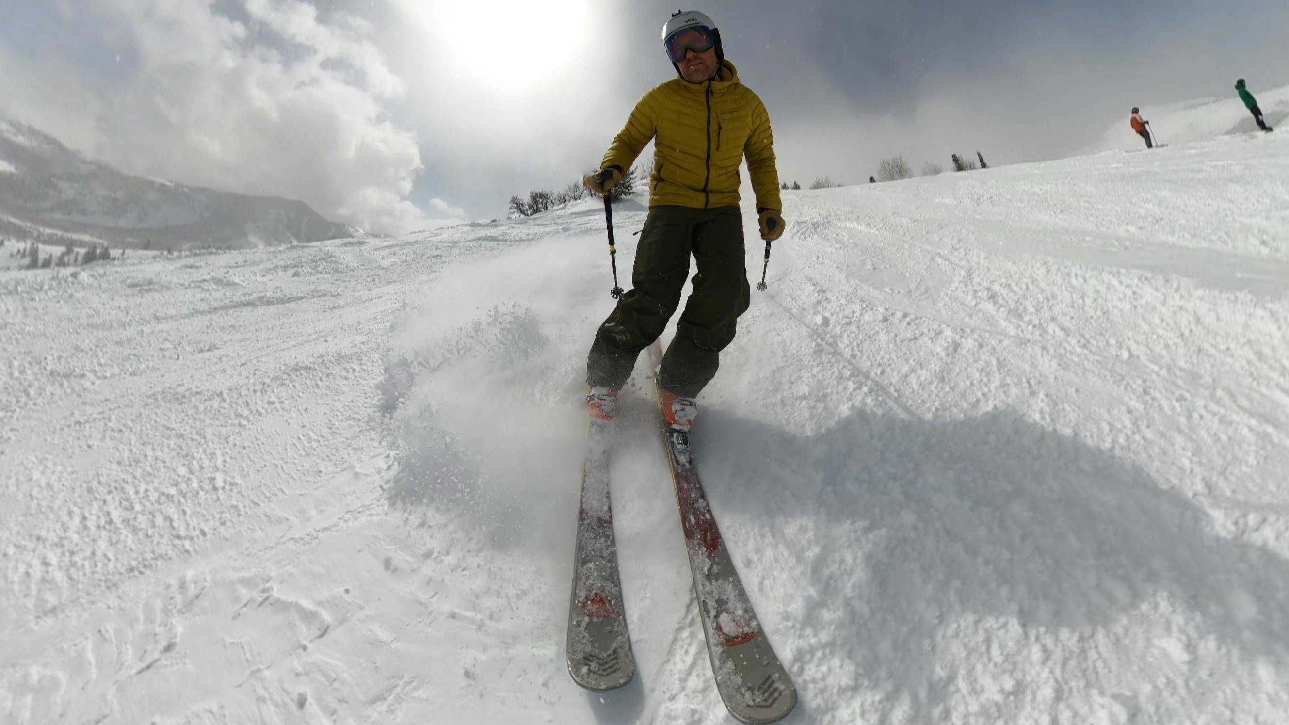 A skier on the Rossignol Experience 76 Skis. 