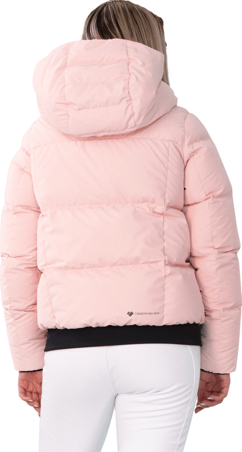 Obermeyer 700 fill down calypso pink 8 medium jacket ski resort EUC Retail store $349