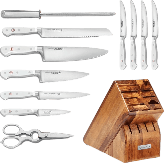 WÜSTHOF Classic White Knife Block Set · 12 Piece Set