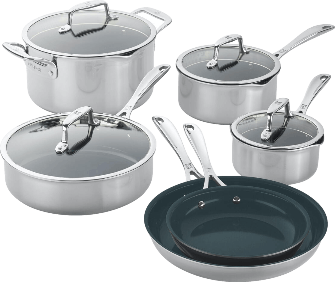 Choice 8-Piece Aluminum Cookware Set with 2.75 Qt. and 3.75 Qt. Sauce Pans,  3 Qt. Saute Pan with Cover, 8 Qt. Stock Pot with Cover, and 8 and 10