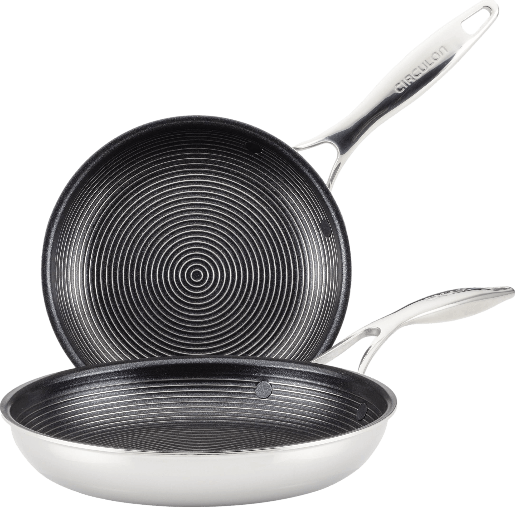 Circulon Clad Stainless Steel Cookware and Utensil Set with Hybrid