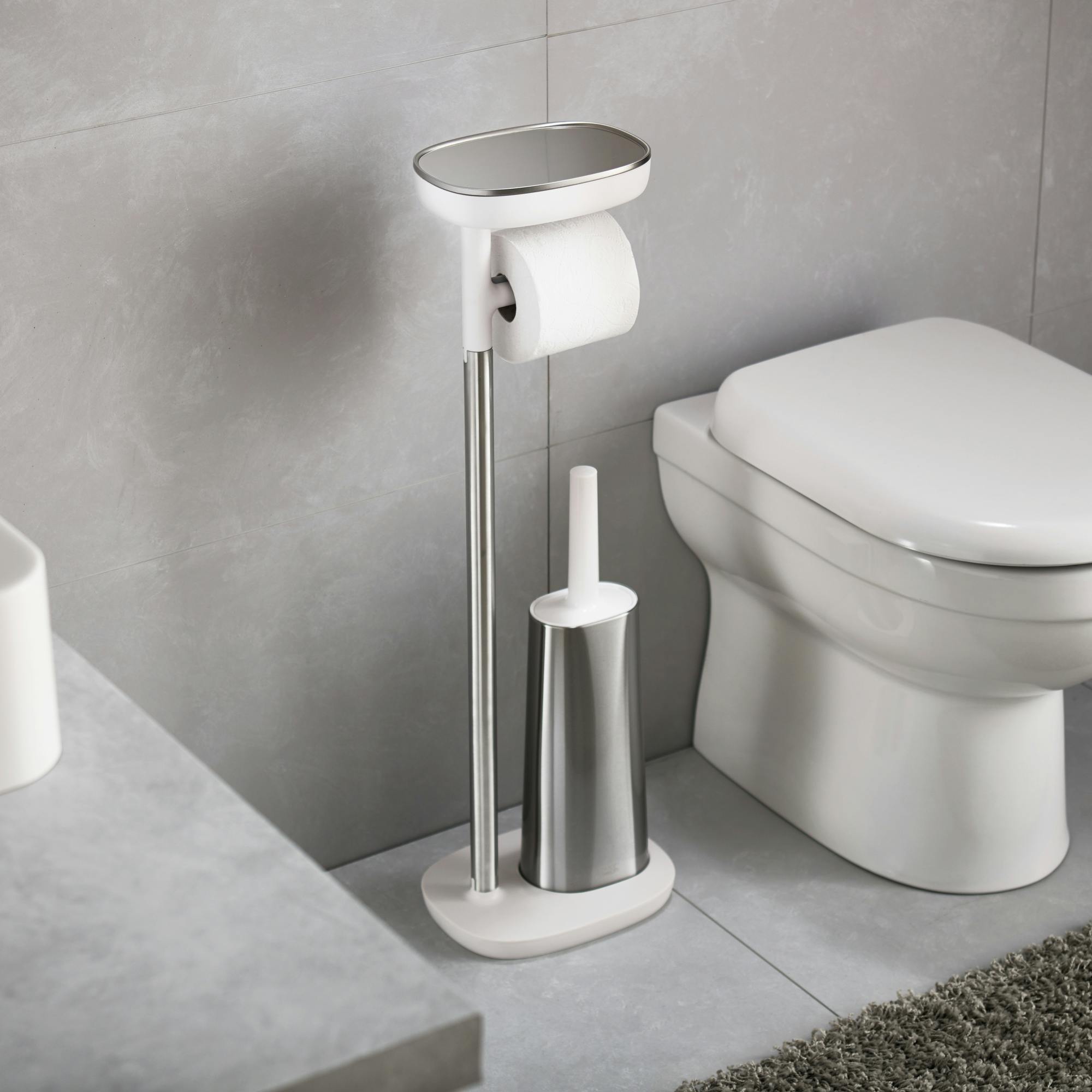 Joseph Joseph Easystore Plus Standing Toilet Paper Holder With Flex 