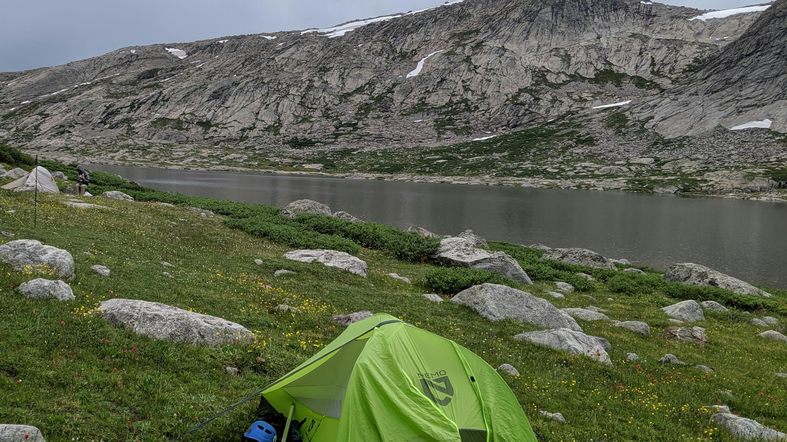 Base camp in the Wind River Range of WY, Gannet Peak attempt.