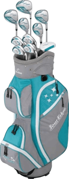 Tour Edge Lady Edge Full Box Set with Stand Bag · Right Handed · Graphite · Ladies · Standard · Turquoise/White