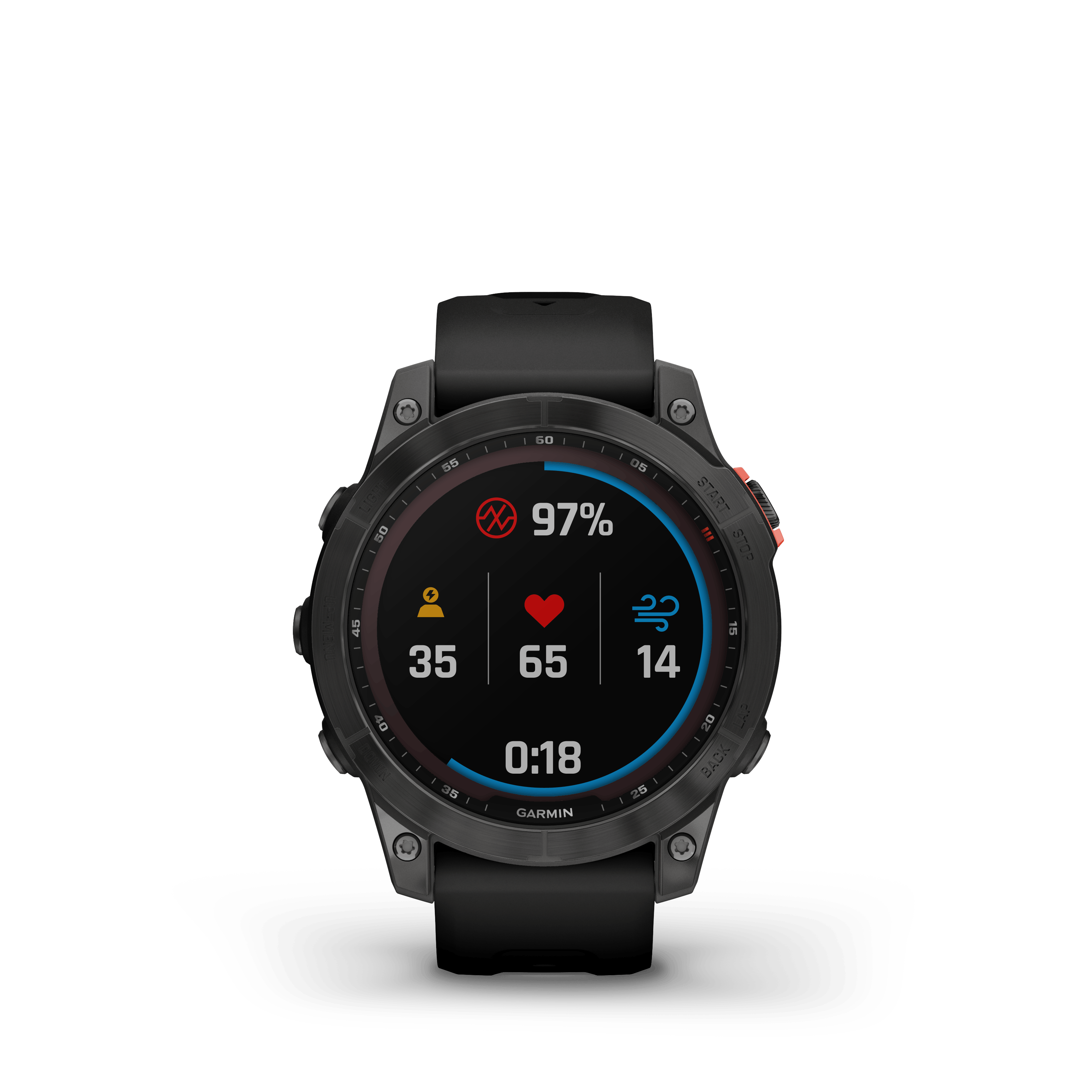 Garmin Fenix 7 Multisport Smartwatch · Solar Edition · Slate Gray with Black Band