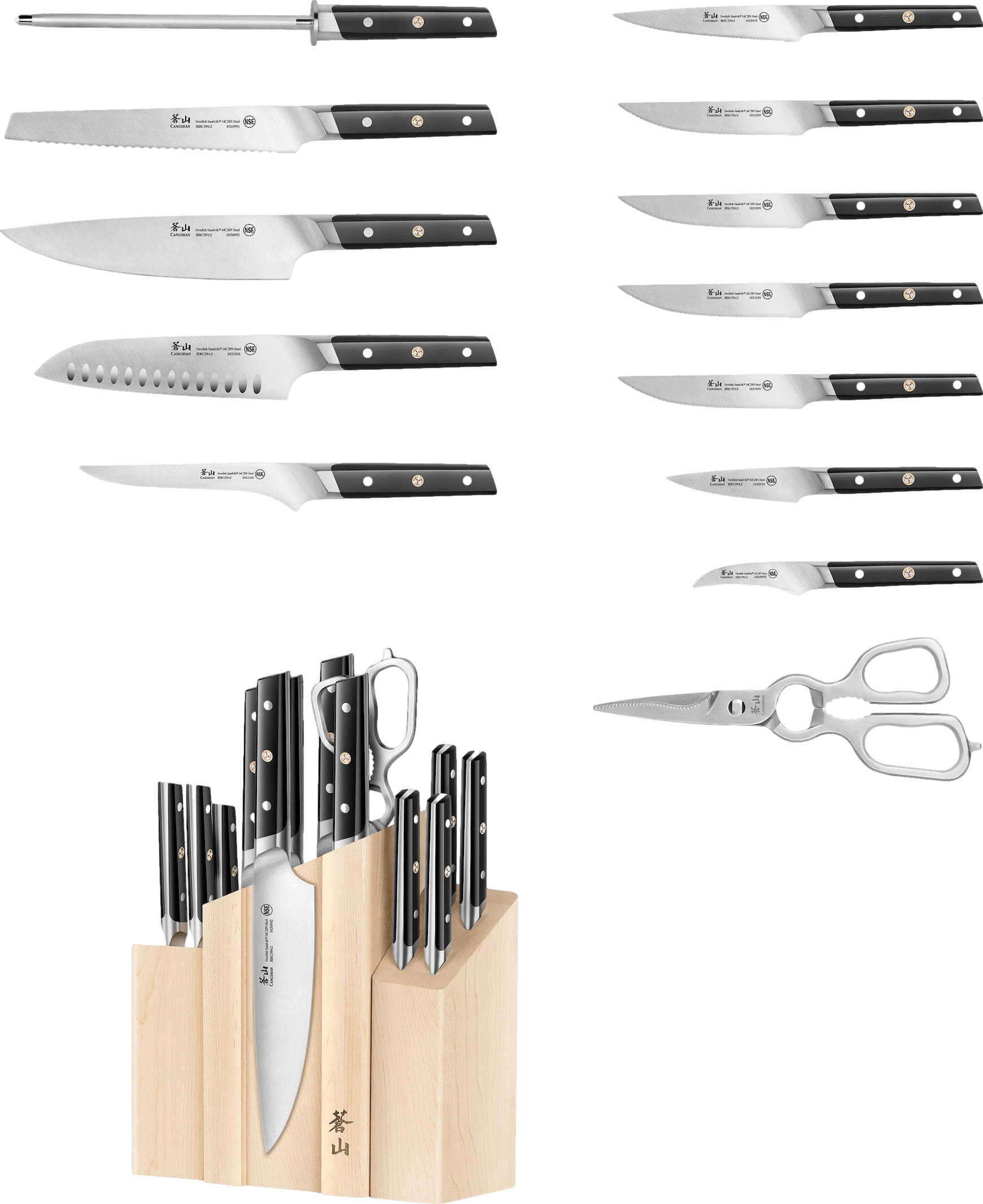 Lamson 7-Piece Premier Forged Knife Block Set