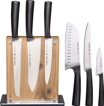 Viking 17-Piece Cutlery Set with Light Walnut Color Block – Viking