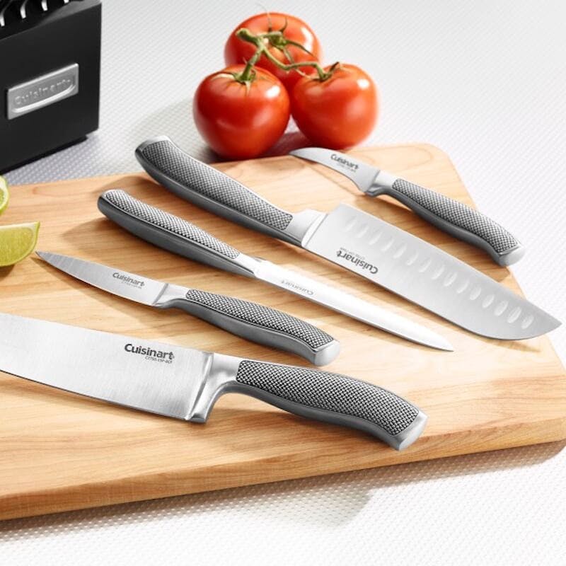 Cuisinart 15-pc Stainless Knife Set with 7Santoku Knife 
