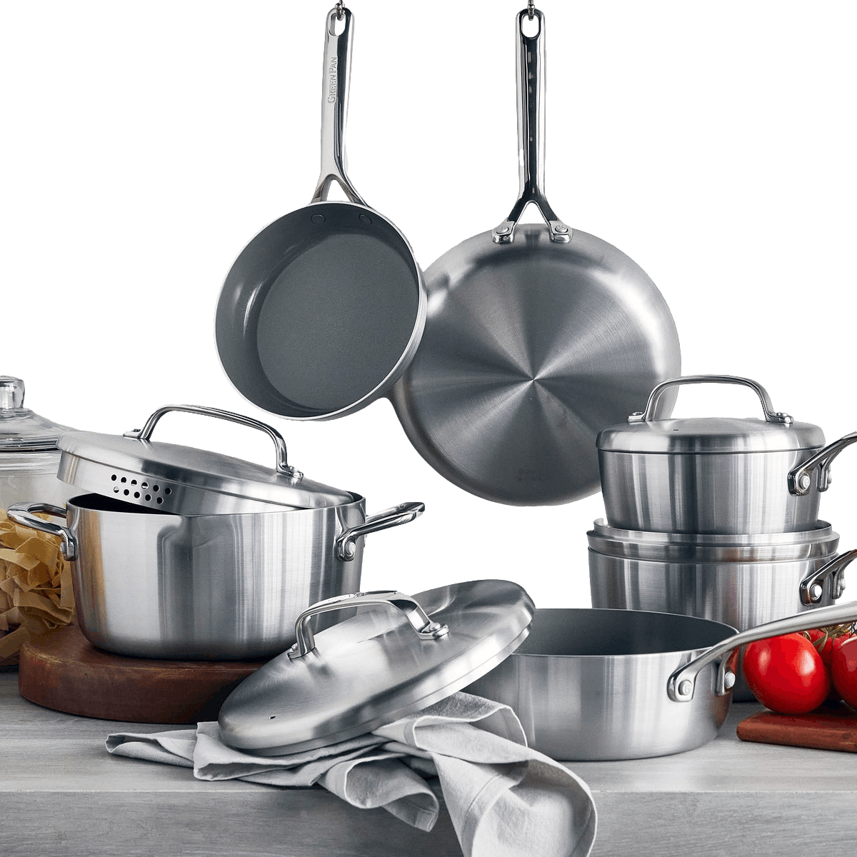 GP5 Stainless Steel 8, 10 and 12 Frypan Set | Champagne Handles