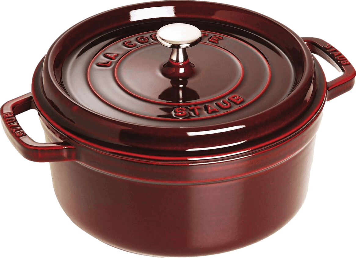 Staub - Cast Iron 5.5-qt Round Cocotte - Grenadine