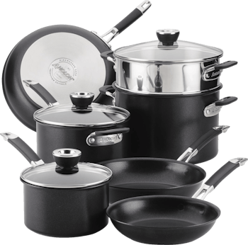 Anolon, Anolon X Hybrid Non-Stick Aluminum Non-Stick Cookware Induction Pots  and Pans Set, 10-Piece - Zola