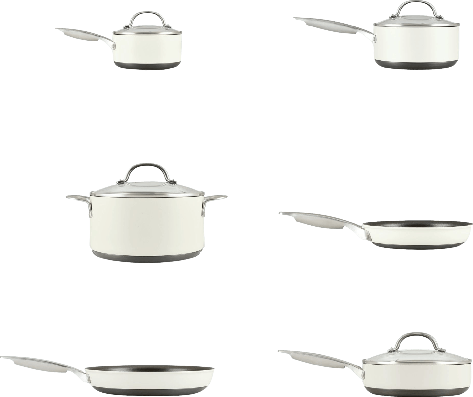 Anolon Achieve 10pc Hard Anodized Nonstick Cookware Set Cream