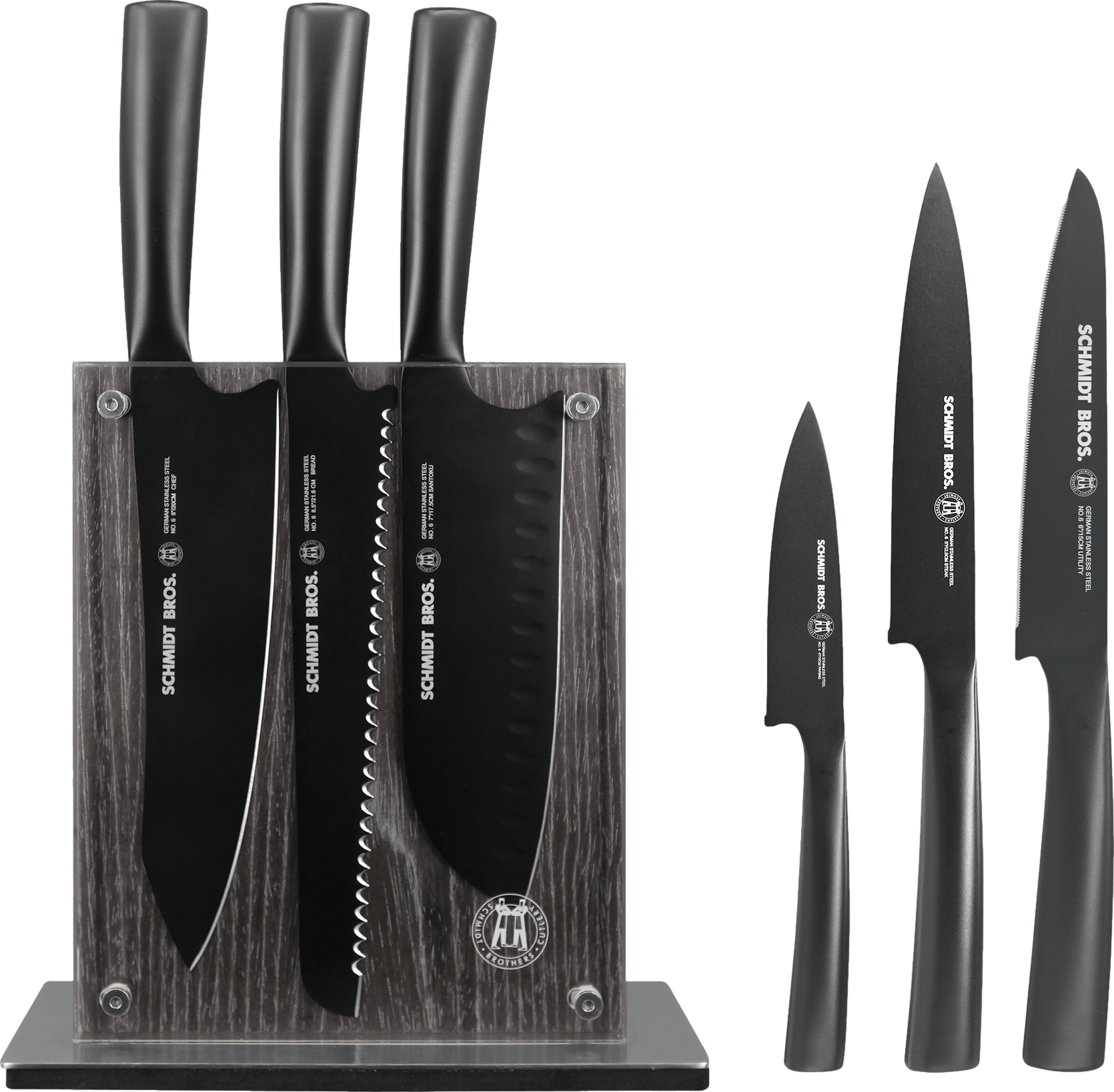  21 Packs Knife Set with Block, 2023 Kitchen Knife Set Sharpener  Rod & Finger Guard, Germany High Carbon Stainless Steel Chef Knife Block Set,  Ultra Sharp Forged, Brown: Home & Kitchen