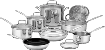 Viking 3-Ply 8 Qt Multi-Cooker/Pasta Pot w/ Bonus Steamer · 8 Piece Set