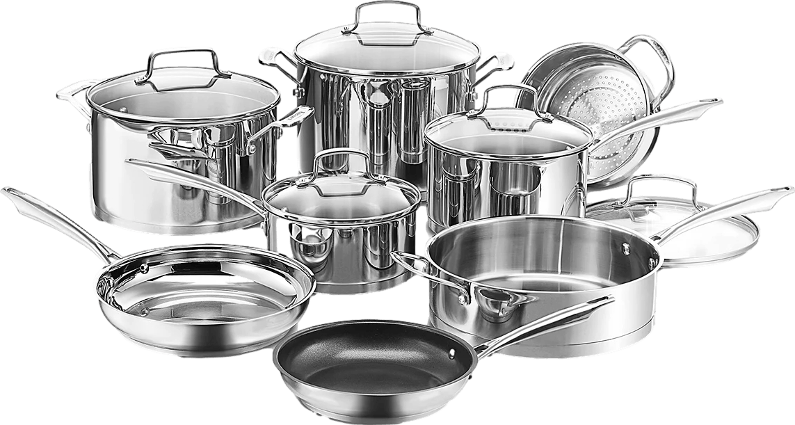 Cuisinart Contour Hard Anodized 13-Piece Cookware Set, Black