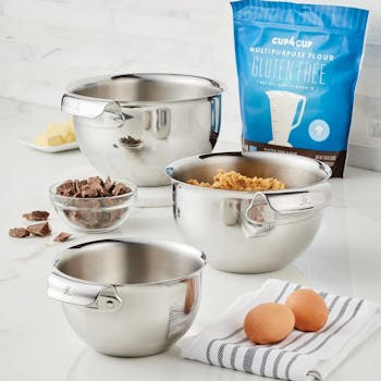 Viking 10 Piece Stainless Steel Mixing Bowl Set with Lids Teal