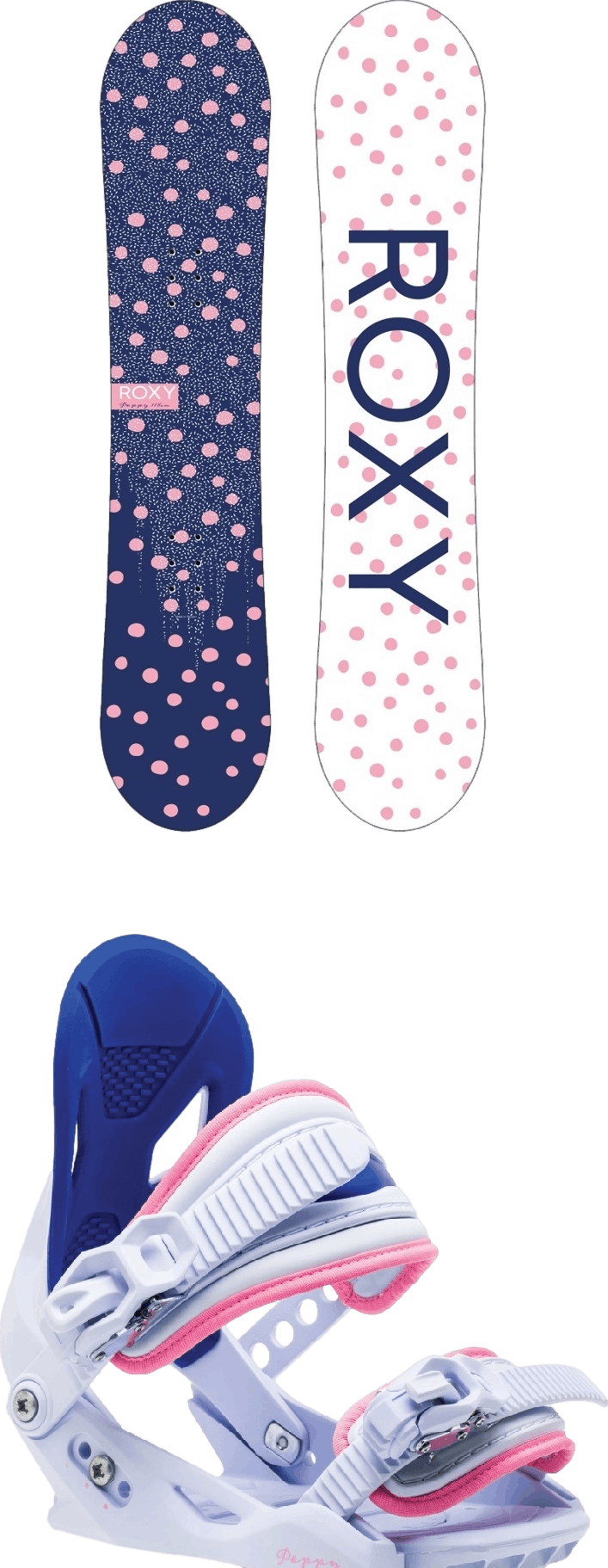 Roxy Poppy Snowboard + Poppy Traditional Bindings · Girls' · 2023 · 118 cm