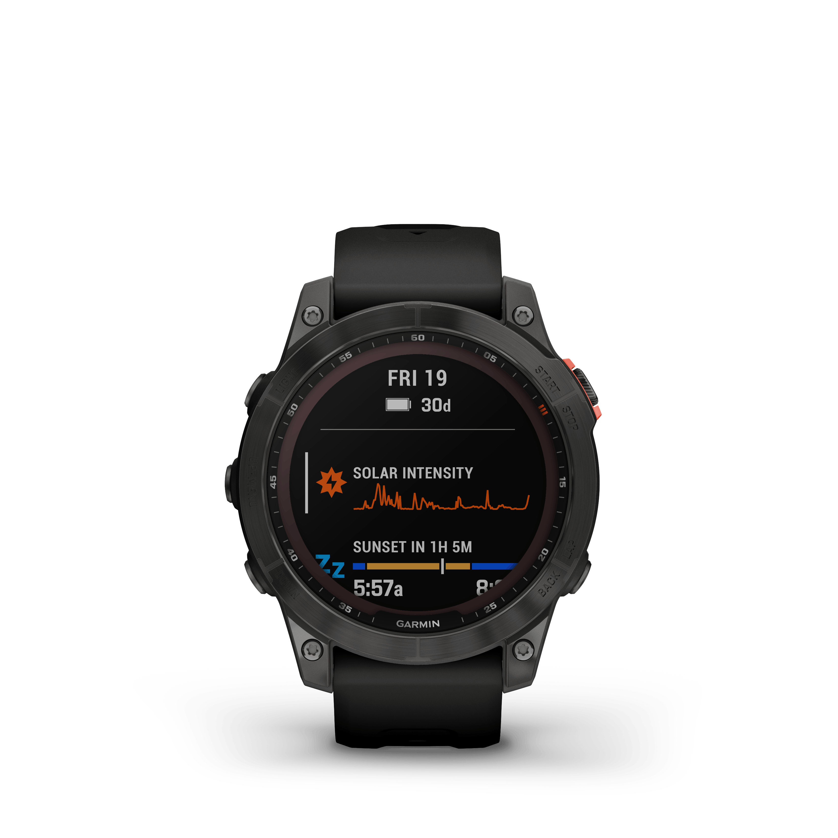 Garmin Fenix 7 Multisport Smartwatch · Solar Edition · Slate Gray with Black Band