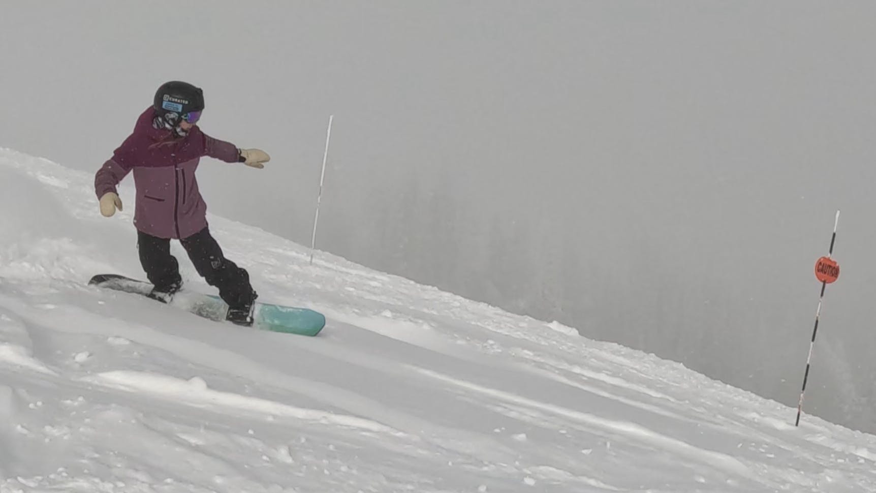 Snowboarding Expert Arielle Busch testing the Bataleon ThunderStorm snowboard