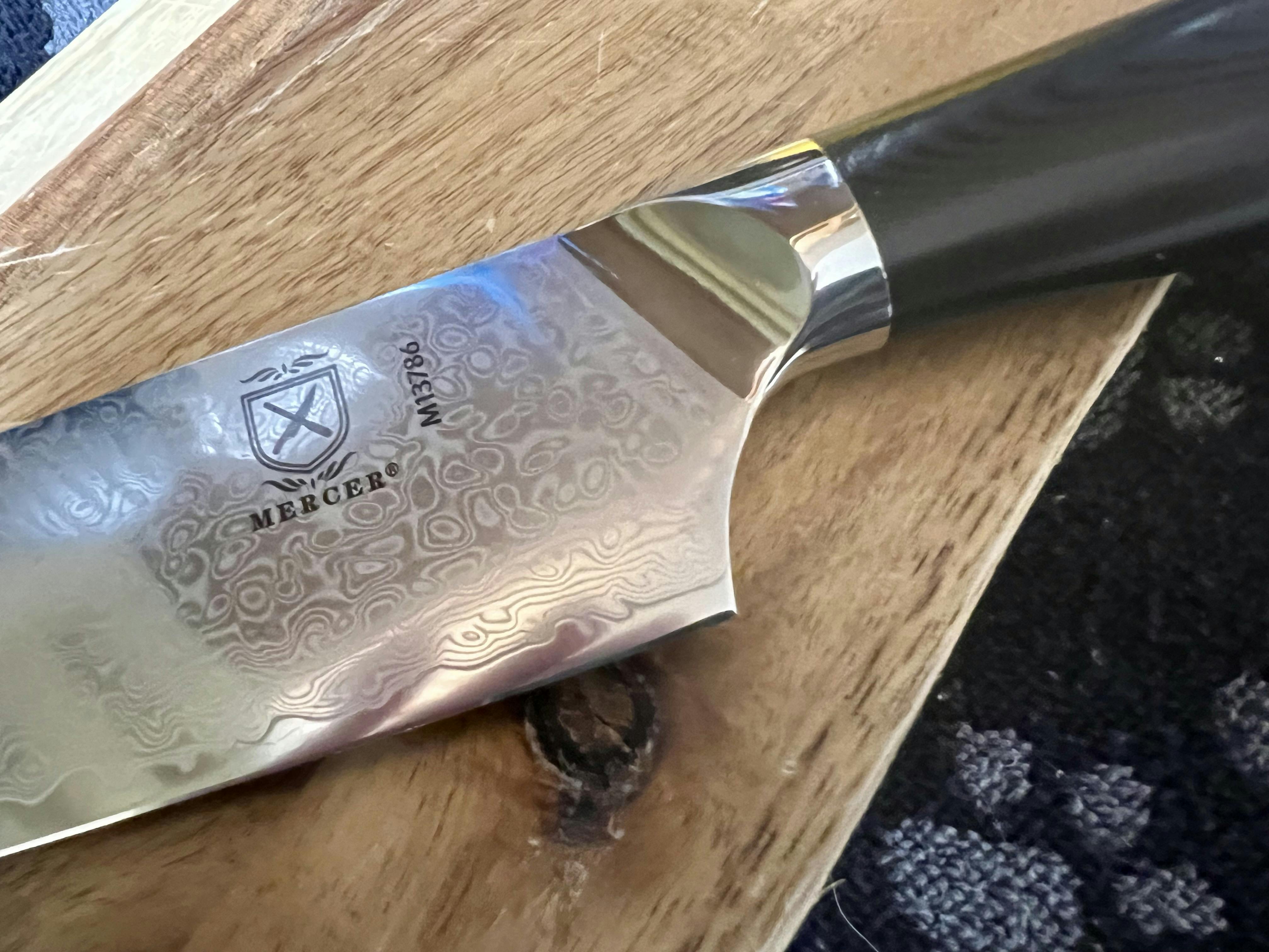 Mercer Culinary M13780 8 Damascus Chef's Knife with Leaf Etching