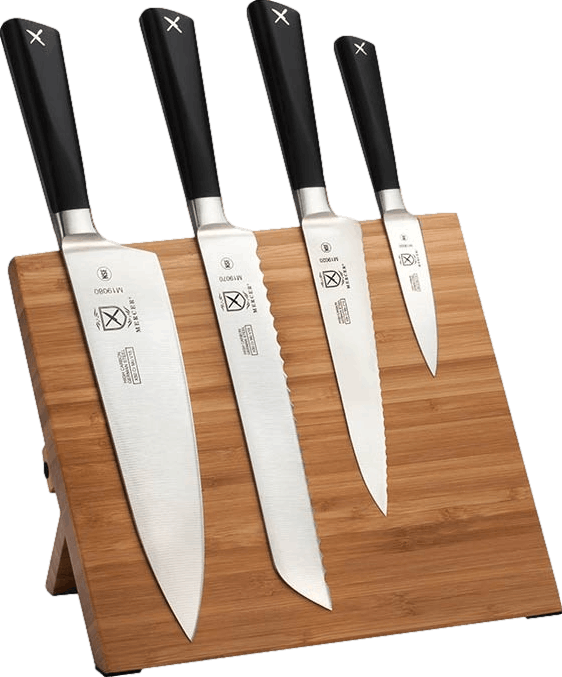 Mercer Culinary Zum 6pc Forged Stainless Steel Knife Block Set w