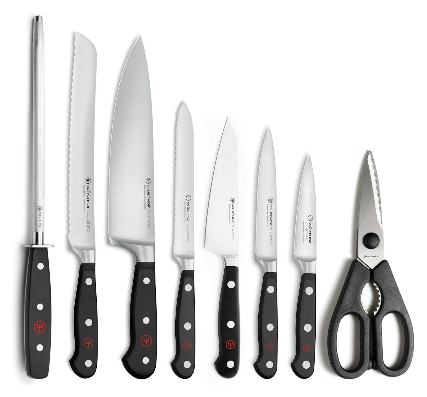 Schmidt Brothers Cutlery 9pc Jet Black Series Knife Block Set